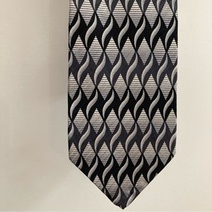 ALFANI men’s black and gray tie silk